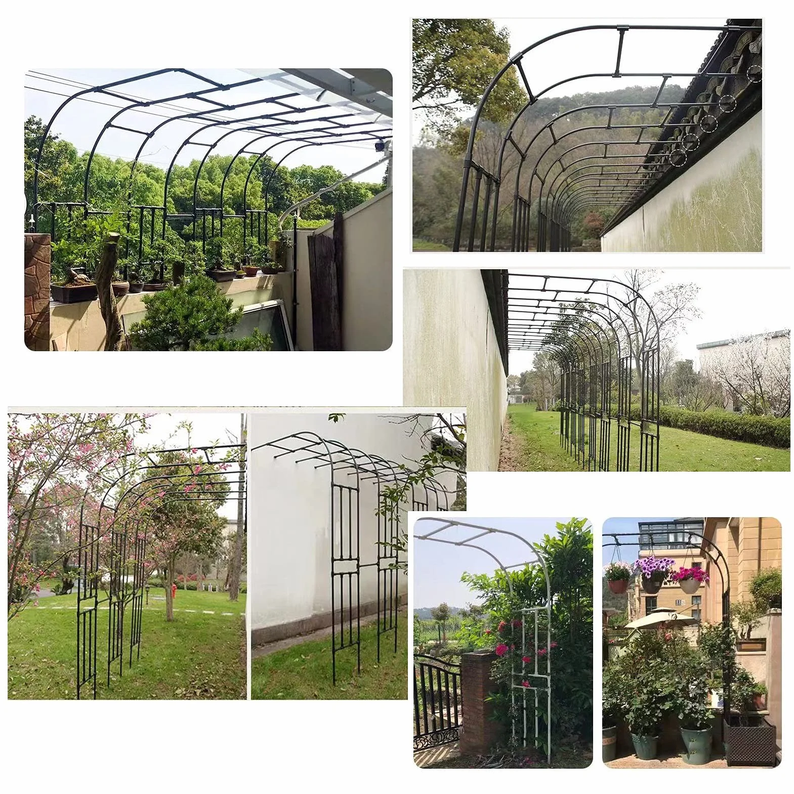 łuk różany, półłuk, odporny na warunki atmosferyczne, altanka ogrodowa, pawilon ogrodowy, pergola, pomoc do wspinaczki, łuk do roślin pnących, półłuk różany do wewnątrz/na zewnątrz, na trawnik, na wesele