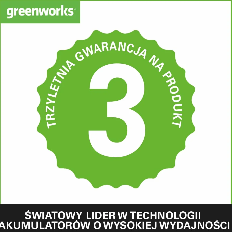 Greenworks GD40BC Akumulatorowa Kosa z Silnikiem Bezszczotkowym, Szelki, Regulowana Wysokość, 40 cm Szerokość Cięcia, 2 mm Żyłka Nylonowa lub 25 cm Ostrze BEZ Baterii 40V i Ładowarki