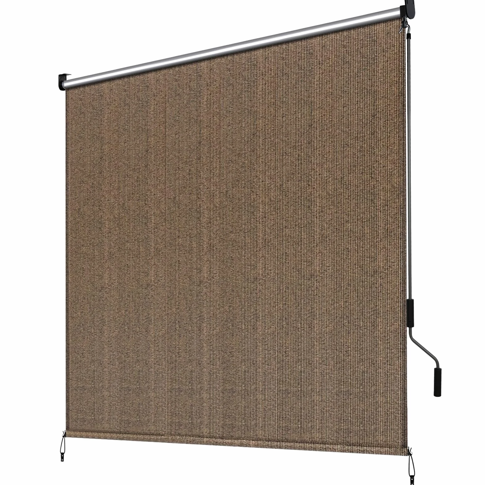 LIFERUN Markiza pionowa 240 x 180 cm HDPE do pergoli tarasowej z bezprzewodową korbą