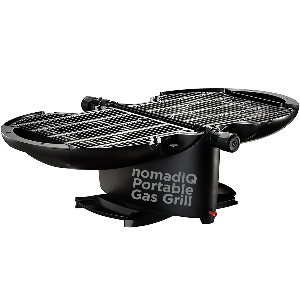 NOMADIQ Przenośny grill gazowy na propan, mały, mini, lekki grill stołowy, idealny na kemping, do gotowania na świeżym powietrzu, kampera, łodzi, podróży (grill)