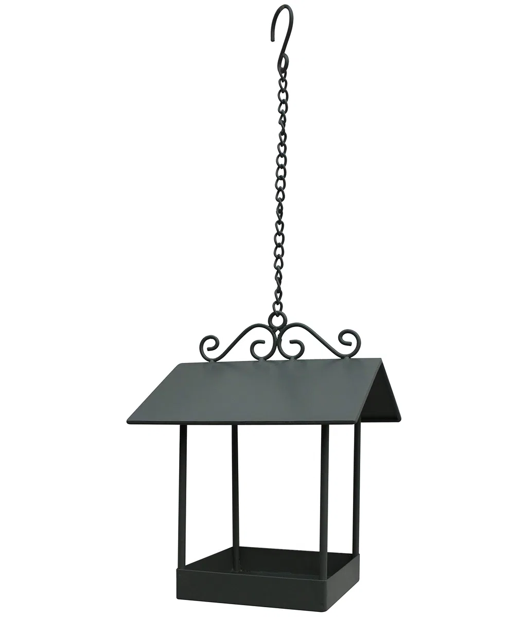 Dehner Natura Vilnius 4302543 karmnik dla dzikich ptaków, ok. 18 x 15 x 15 cm, metal, brązowy