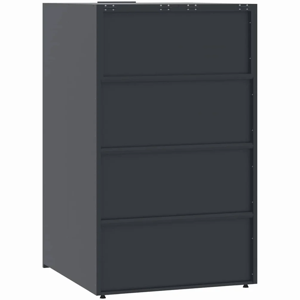 vidaXL Obudowa na 3 kosze na śmieci, antracytowa, 207x79x117 cm, zabudowy koszy na śmieci, obudowa koszy na śmieci, zabudowa kosza na śmieci