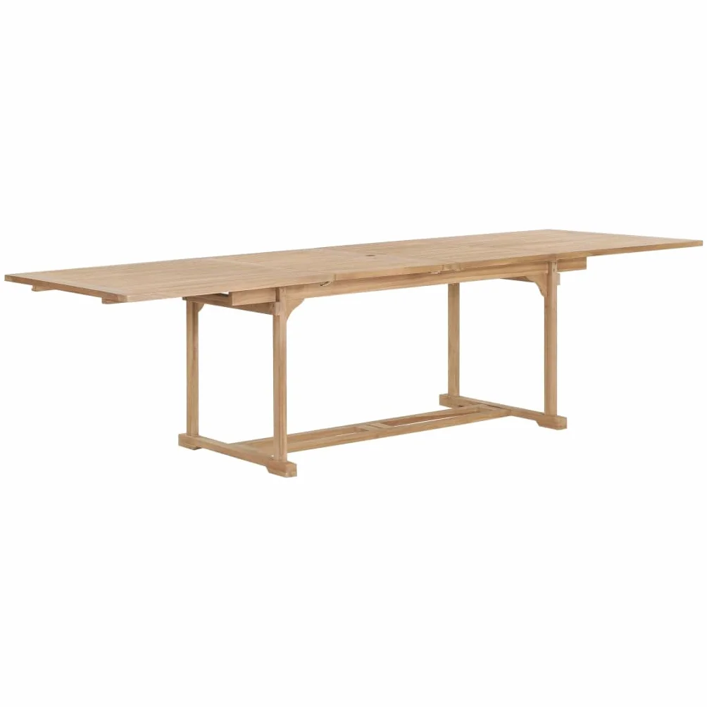 vidaXL Rozkładany stół ogrodowy lite drewno tekowe 180-280x100x75 cm