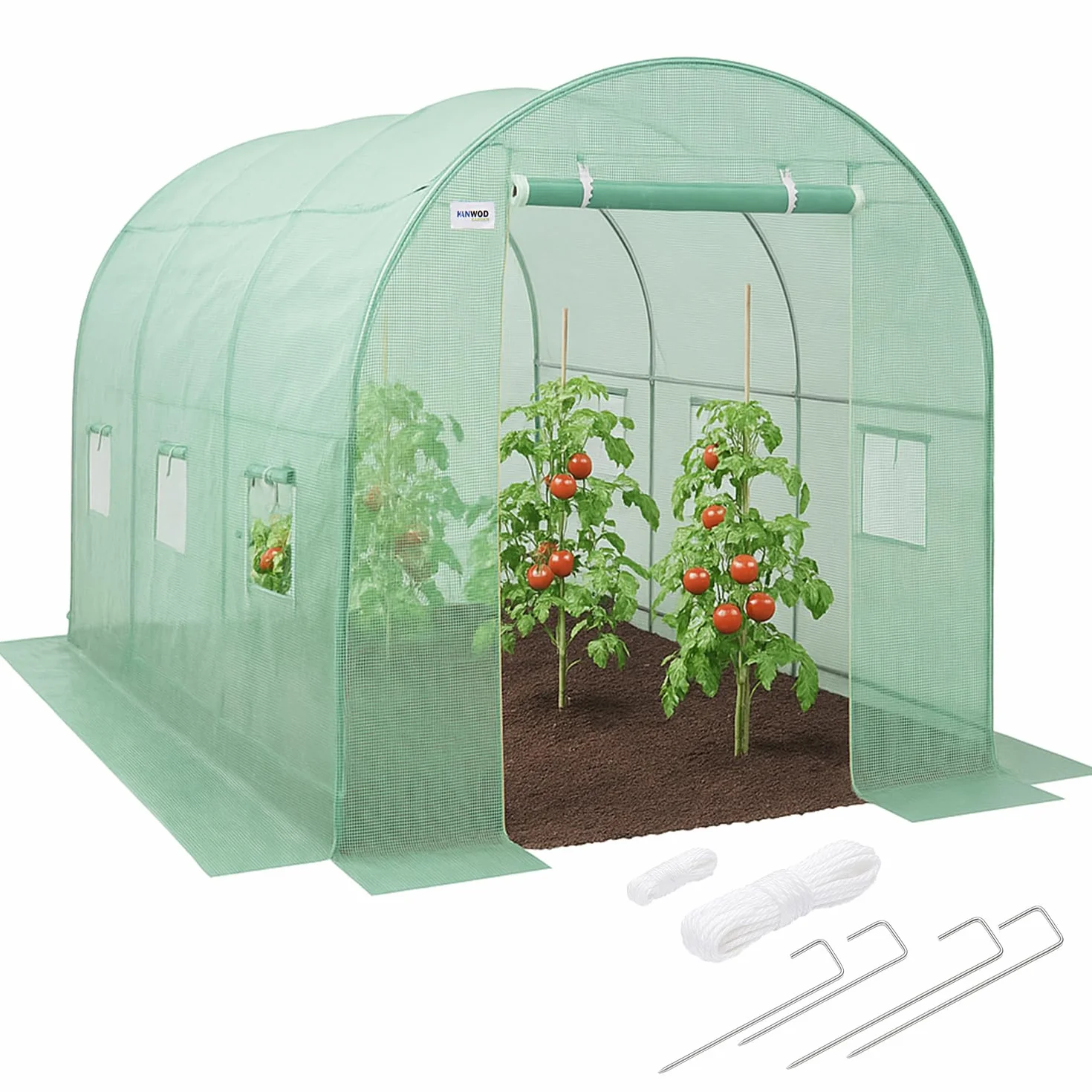 Szklarnia ogrodowa 3x2x2 m 6 m² foliowa UV4 140 g/m² ze stalowym fundamentem