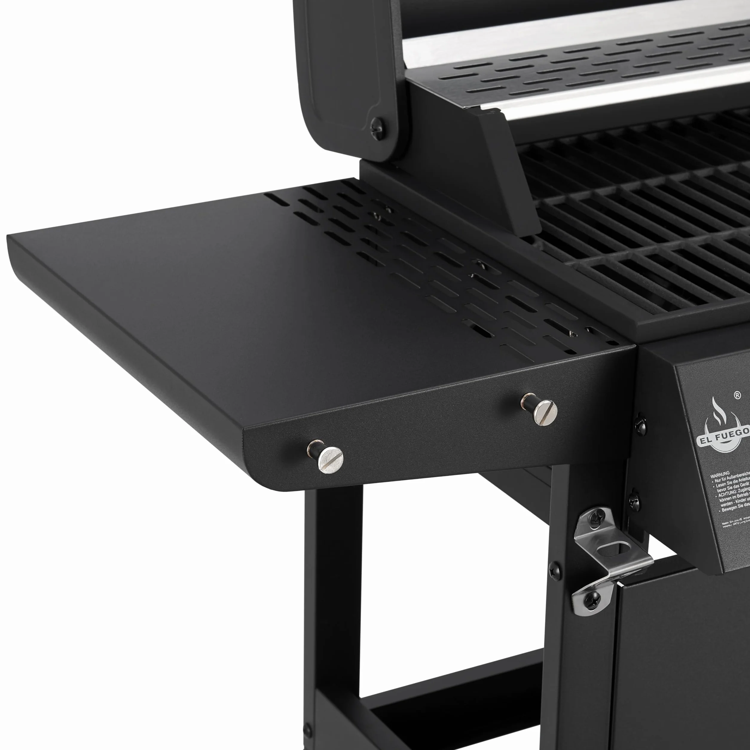 Grill gazowy El Fuego San Jose 4 palniki BBQ z rusztem żeliwnym, termometrem i półkami bocznymi