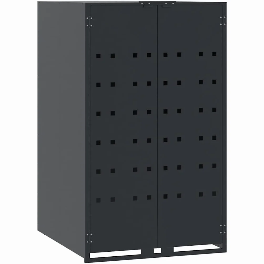 vidaXL Obudowa na 3 kosze na śmieci, antracytowa, 207x79x117 cm, zabudowy koszy na śmieci, obudowa koszy na śmieci, zabudowa kosza na śmieci