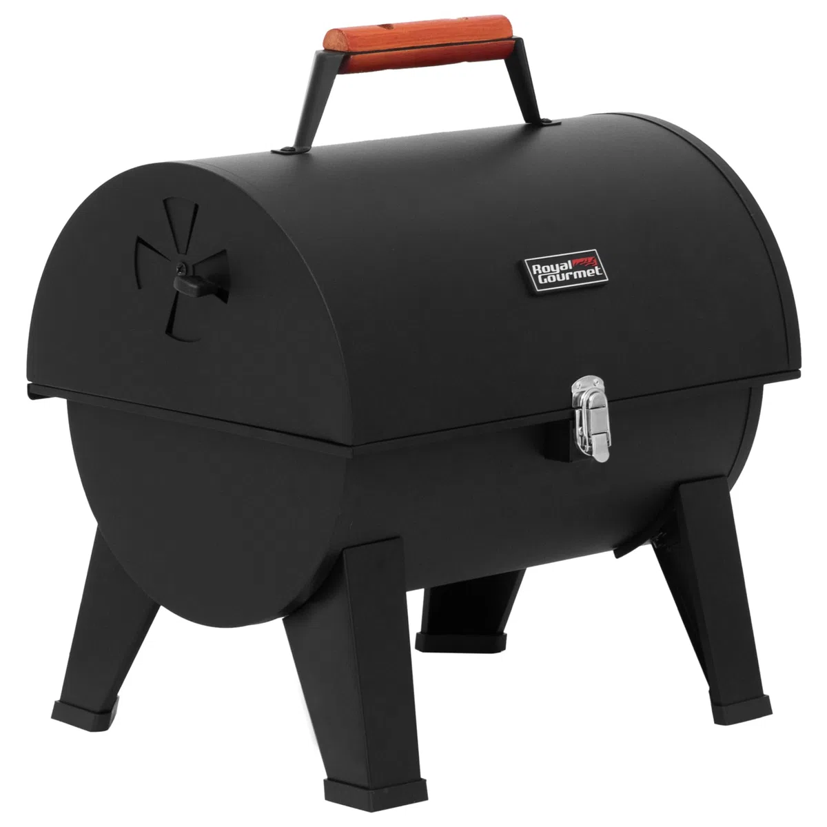 Royal Gourmet Przenośny grill na węgiel drzewny, grill z drutu stalowego na węgiel drzewny emaliowany powierzchnia do pieczenia 44 x 31,8 cm, odpowiedni na kemping i na zewnątrz, czarny