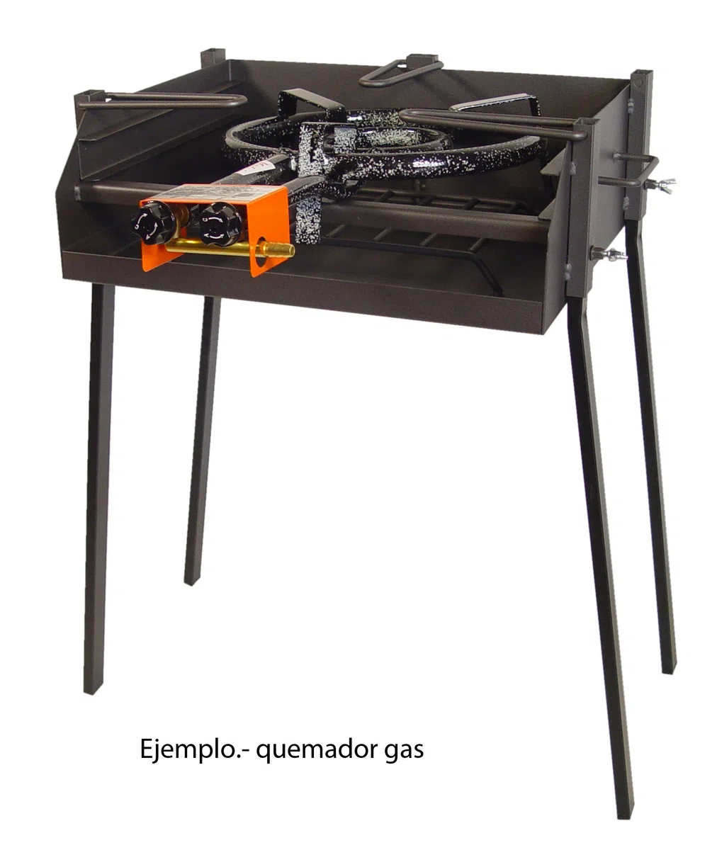 Imex El Zorro 71584 kwadratowy grill z uchwytem na pawilonę 60 x 40 x 75 cm czarny