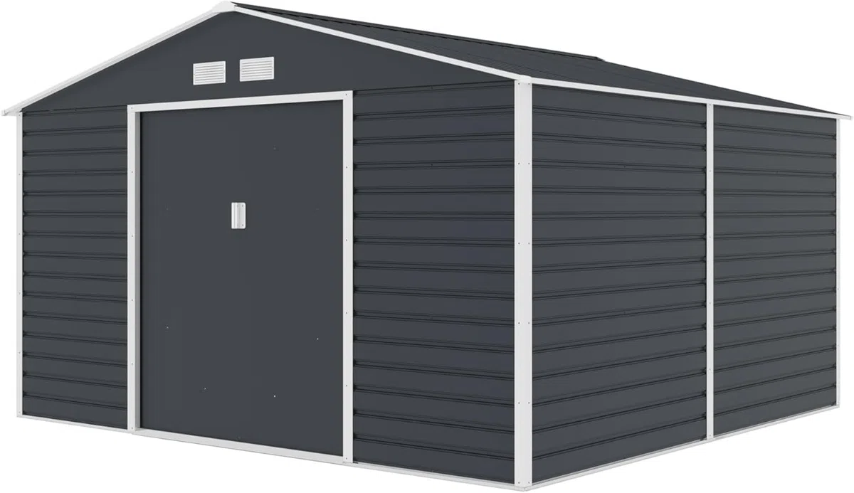 Domek ogrodowy G21 GAH 1085-340 x 319 cm, szopa na maszt – łatwy montaż, 10,9 m² (antracytowa)