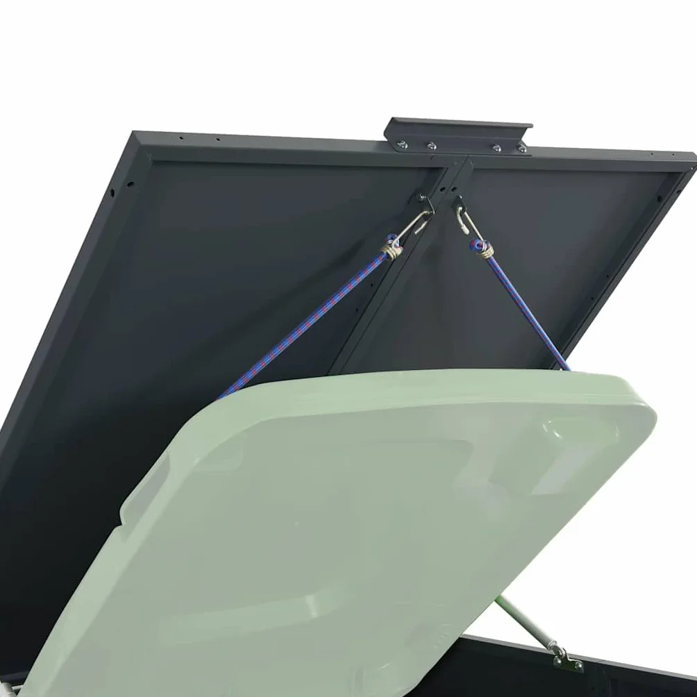 vidaXL Obudowa na 3 kosze na śmieci, antracytowa, 207x79x117 cm, zabudowy koszy na śmieci, obudowa koszy na śmieci, zabudowa kosza na śmieci