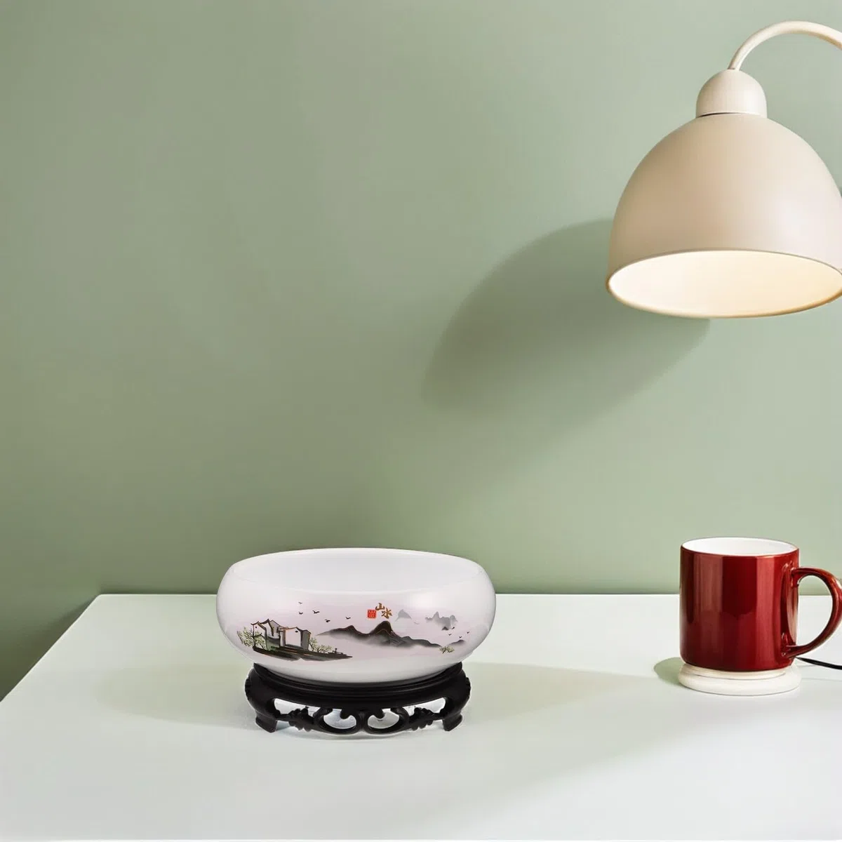 Toyvian Ceramiczna Doniczka Hydroponiczna Lotus Bowl Biała Porcelana z Podstawą Hydroponiczny Poidełko Do Roślin Wodnych i Kwiatów Wewnętrznych Stabilny Doniczkowy Pojemnik Lilii Wodnej