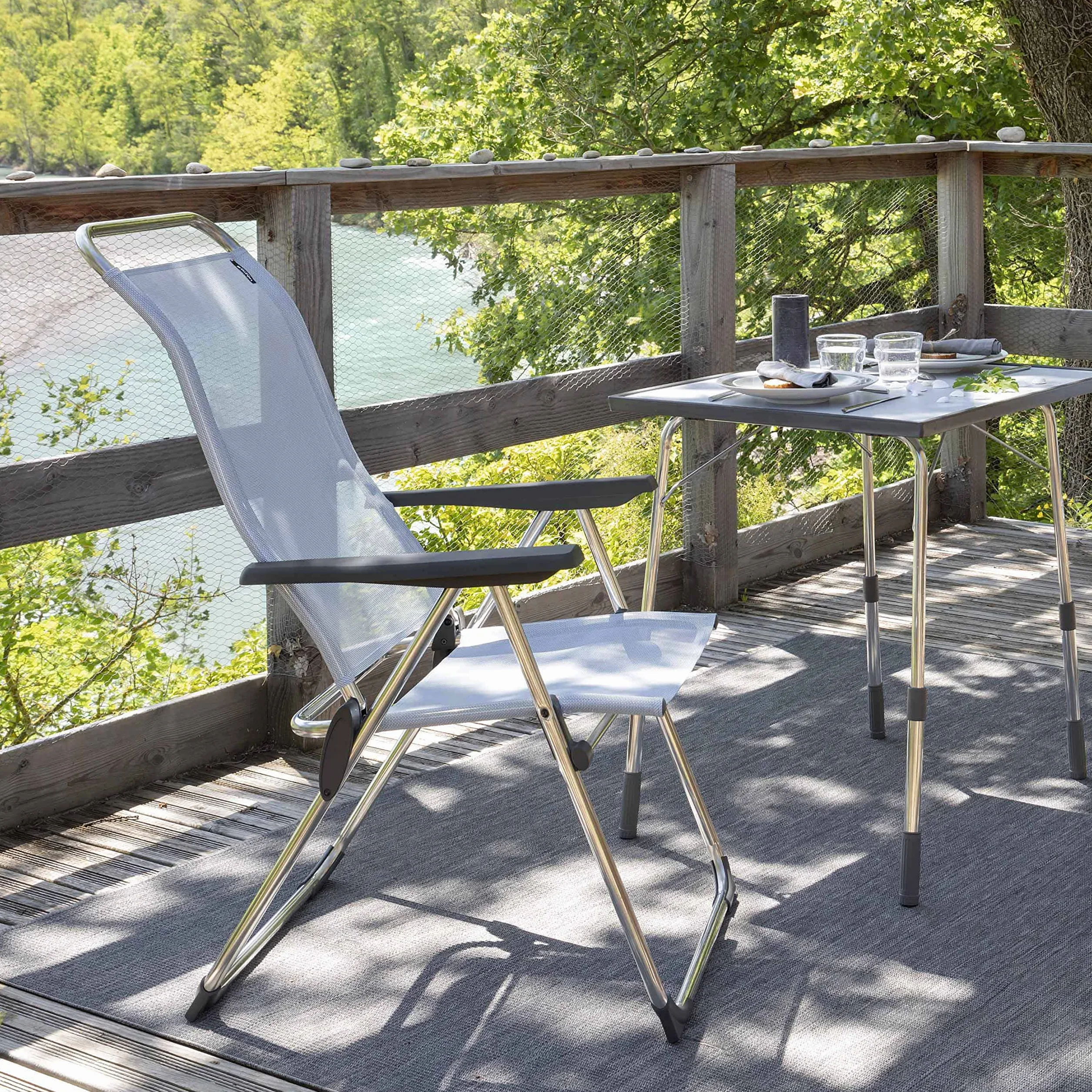 Lafuma Mobilier ALU Cham Krzesło, Batyline, Ocean II, 62,5 x 67 x 111 cm