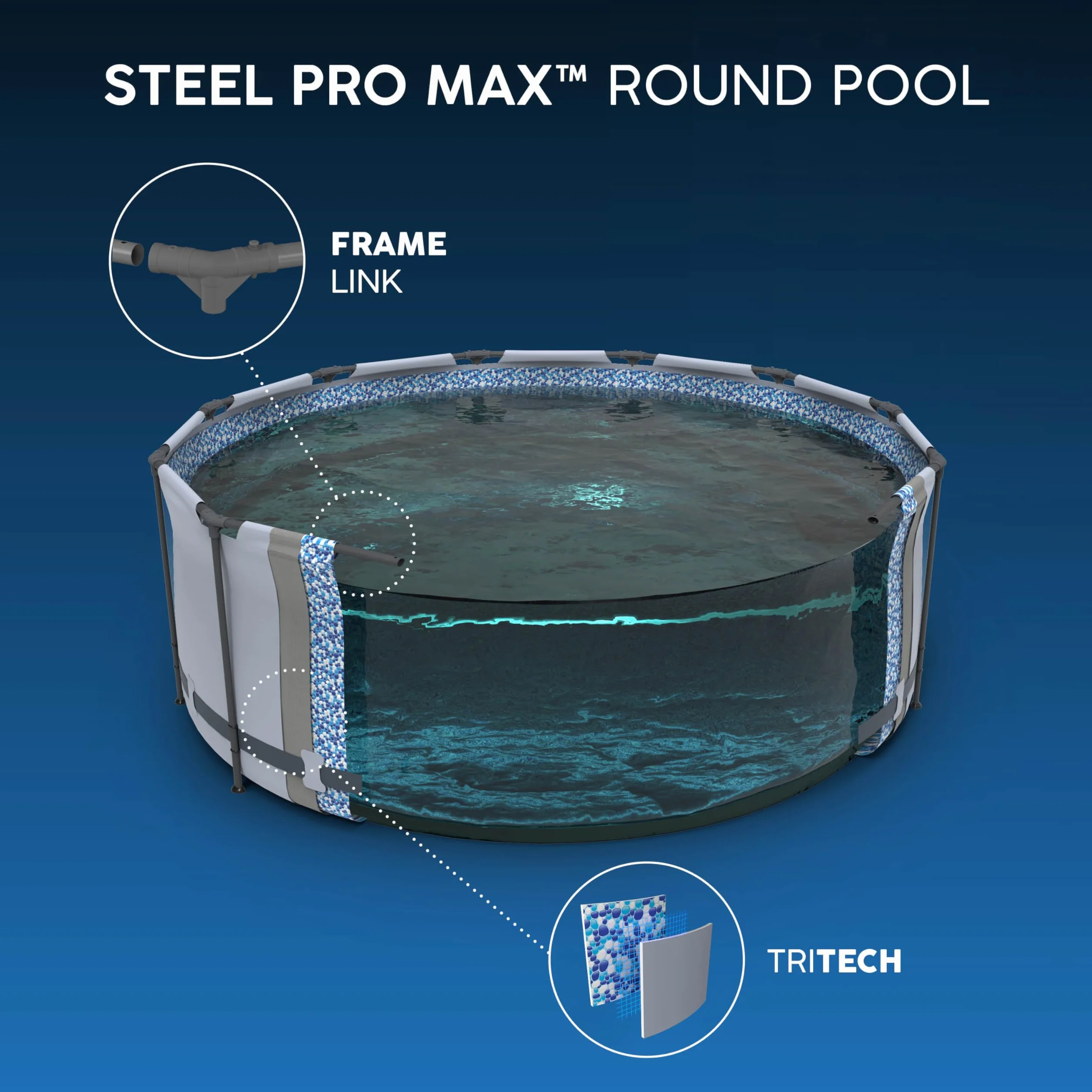 Steel Pro Max Frame Pool okrągły, bez pompki, 305 x 76 cm