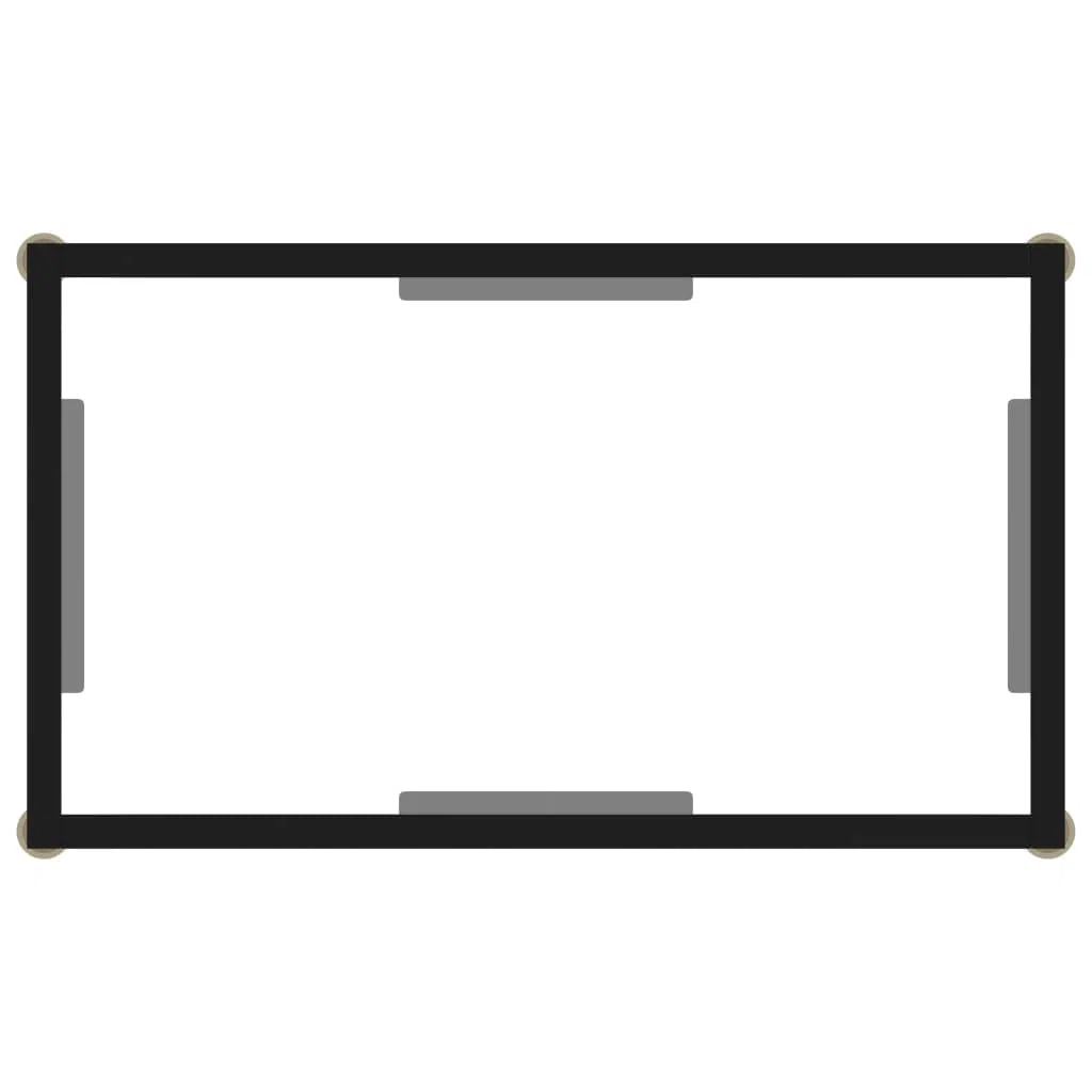 Stolik konsolowy szklany przezroczysty 60 x 35 x 75 cm szkło hartowane stolik pomocniczy z półką ze stali malowanej proszkowo