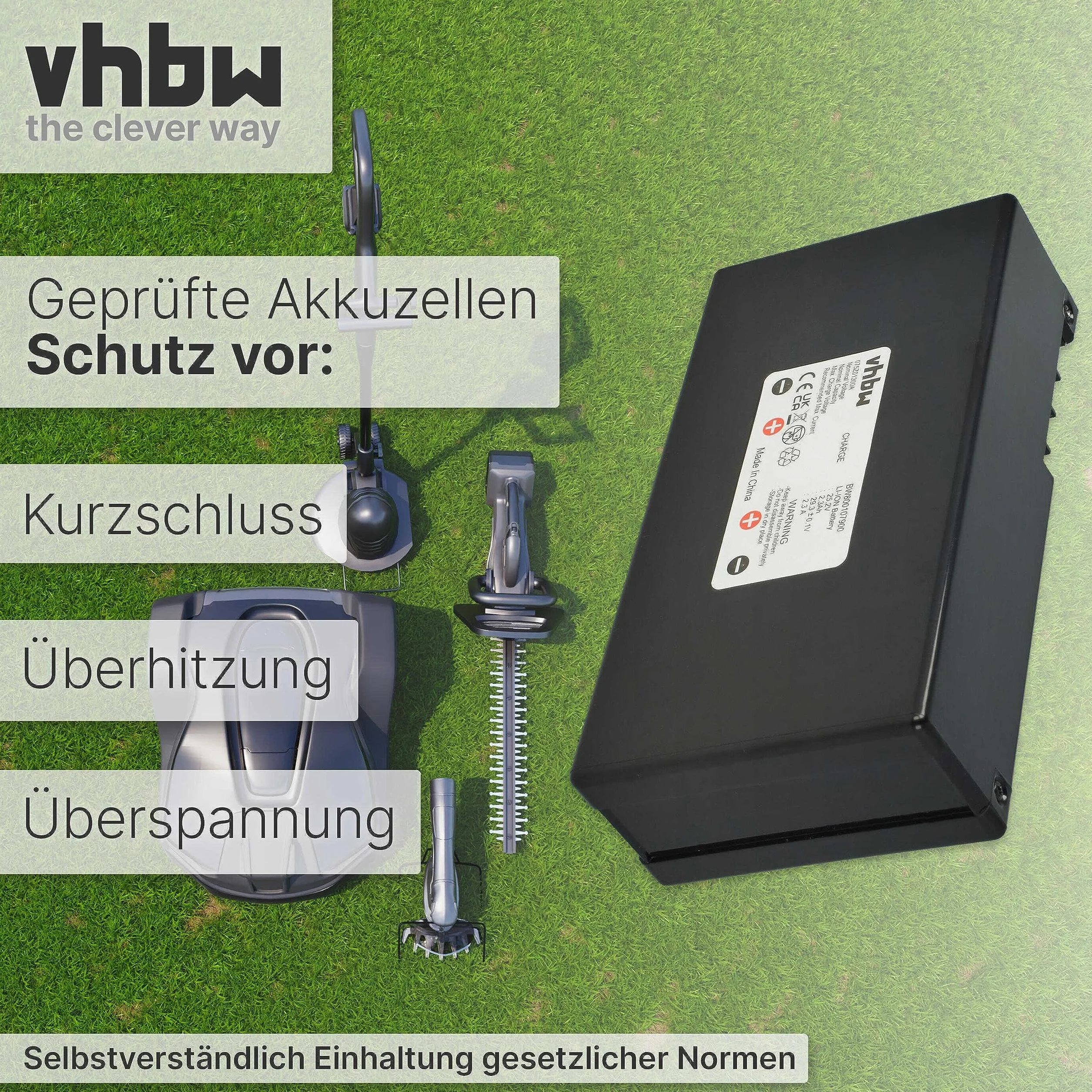 vhbw Akumulator kompatybilny z kosiarką automatyczną Stiga 125, 127, 200, 223, 225, 225s, 228, 228s (2300 mAh, 25,2 V, litowo-jonowa)