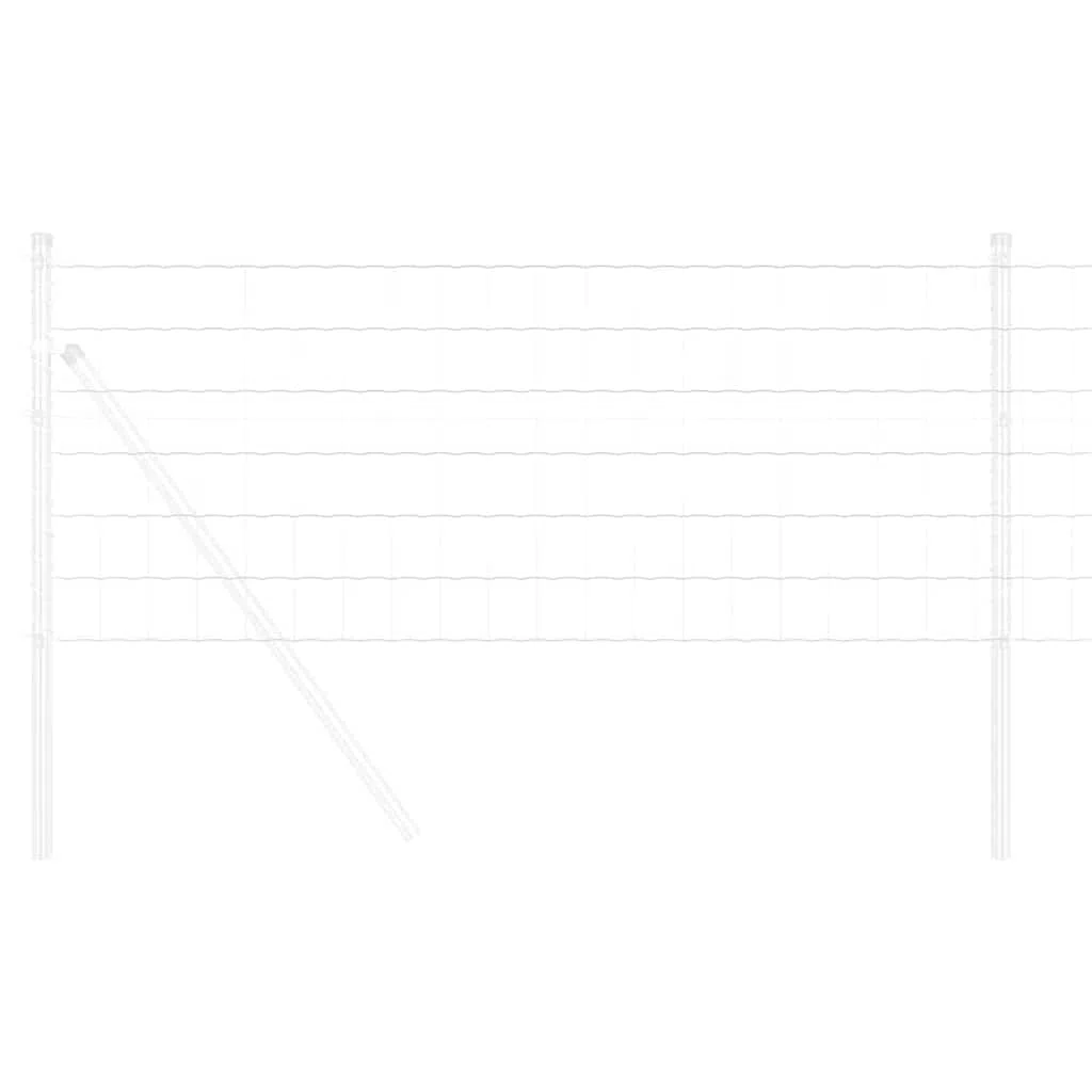 Srebrne ogrodzenie euro, 0,6 x 25 m, cynkowane ogniowo, trwała bariera zewnętrzna do ogrodu, na taras, odporna na warunki atmosferyczne, nierdzewne, łatwe w pielęgnacji
