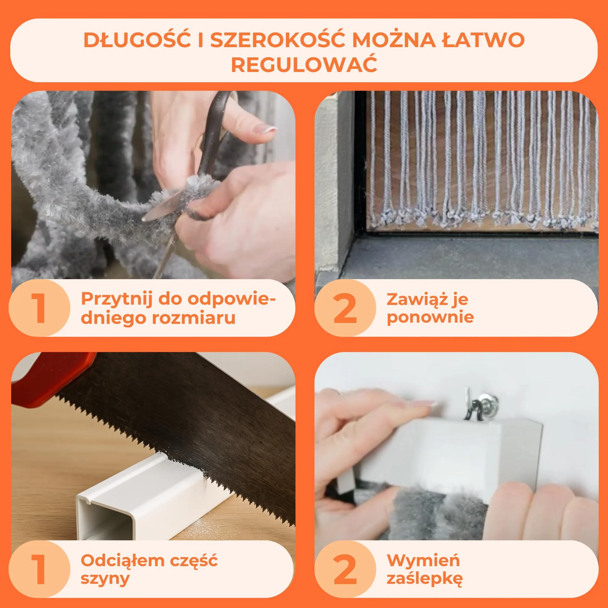 Trentero Zasłona na drzwi 120 x 230 cm ciemnoszara ze sznurkiem ściągającym ochrona przed owadami