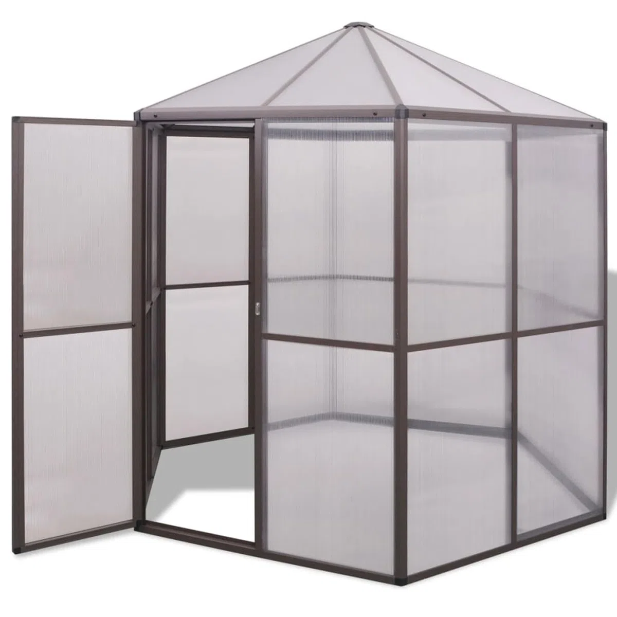Homgoday Szklarnia ogrodowa, aluminiowa szklarnia 240 x 211 x 232 cm, szklarnia ogrodowa szklarnia ogród warzywny szklarnia balkonowa szklarnia szklarnia do roślin