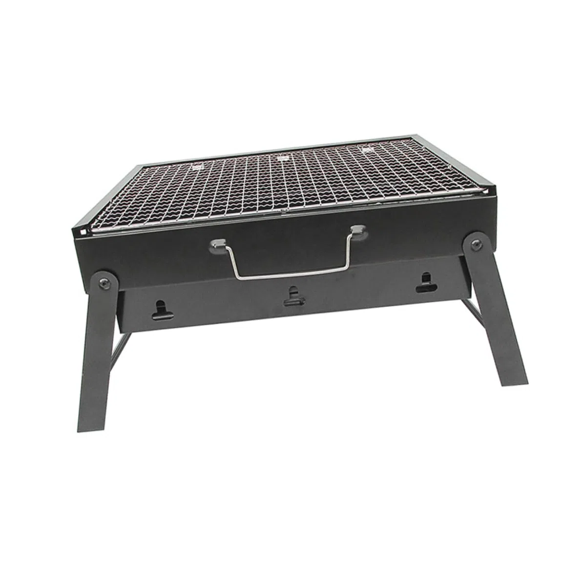 Przenośny stojak do grillowania ze stali nierdzewnej – mini składany grill do użytku na świeżym powietrzu, na kemping, do ogrodu i imprez na podwórku, trwałe, kompaktowe akcesoria do grillowania dla