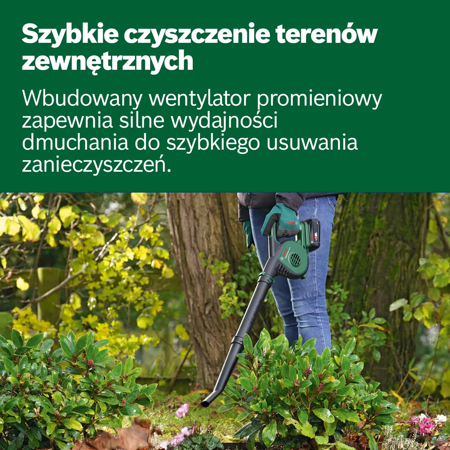 Bosch UniversalLeafBlower 18V-130 akumulatorowa dmuchawa do liści 18V 2,5 Ah z ładowarką