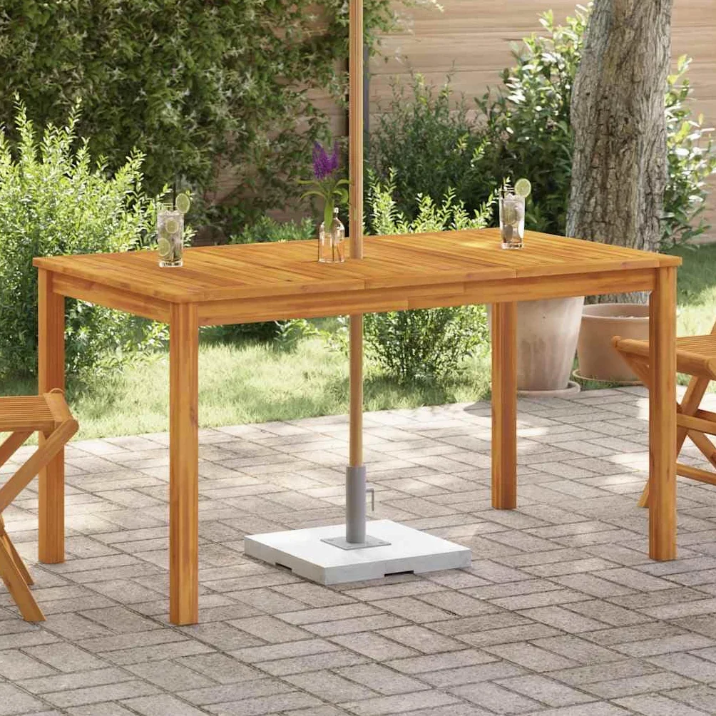 Stół ogrodowy vidaXL 140x80x74 cm lite drewno akacjowe