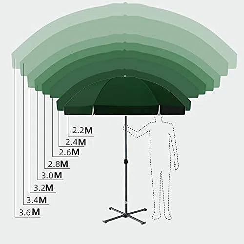 Parasol ogrodowy Duży parasol zewnętrzny, Parasol handlowy, Parasol ogrodowy, Parasol przeciwsłoneczny i przeciwdeszczowy Dwa w jednym, średnica 3,4 m Nadaje się na plażę, taras, dziedziniec