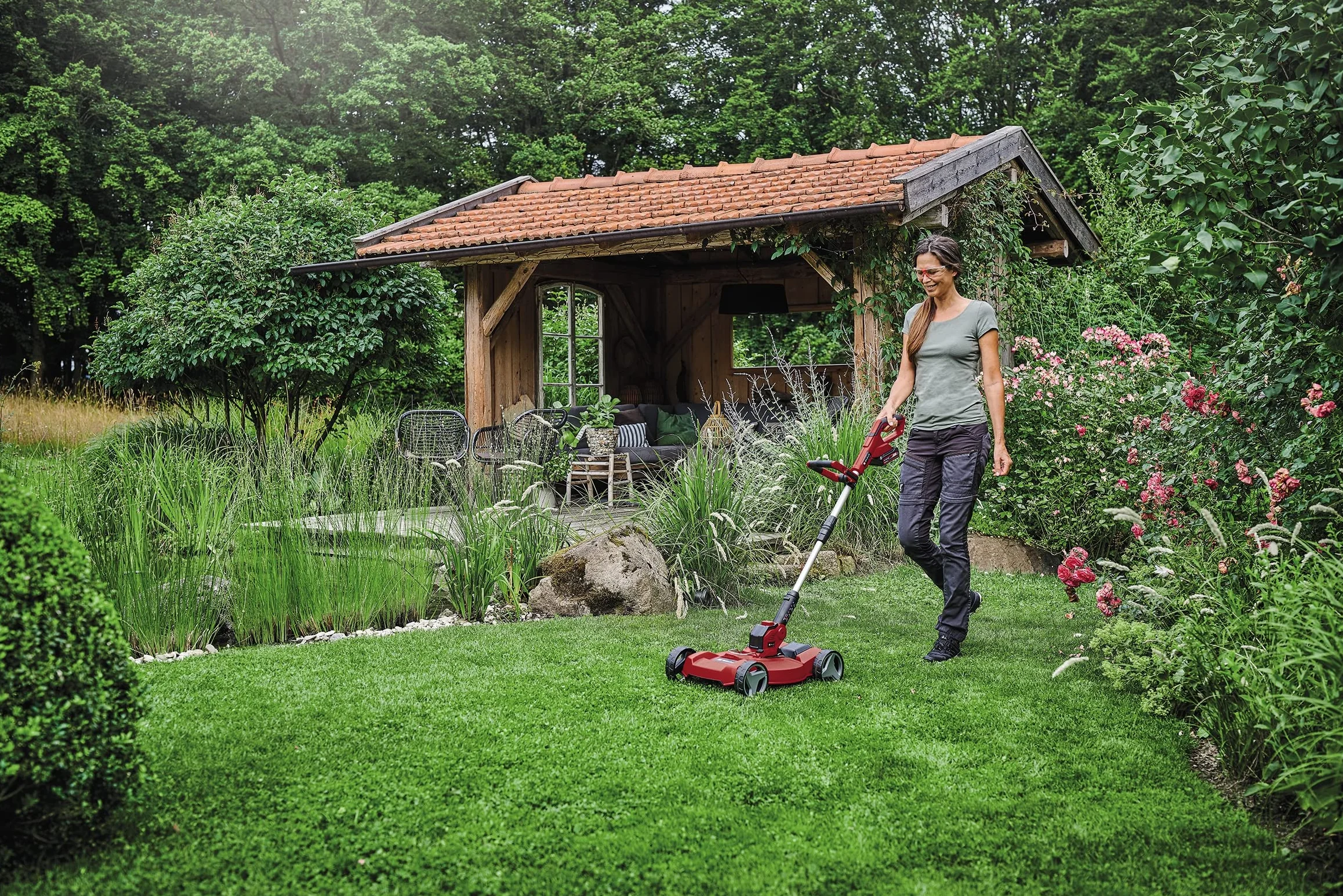 Einhell GE-CT 18/28 Li TC-Solo Akumulatorowa Podkaszarka do Trawy 28 cm Czerwony Czarny