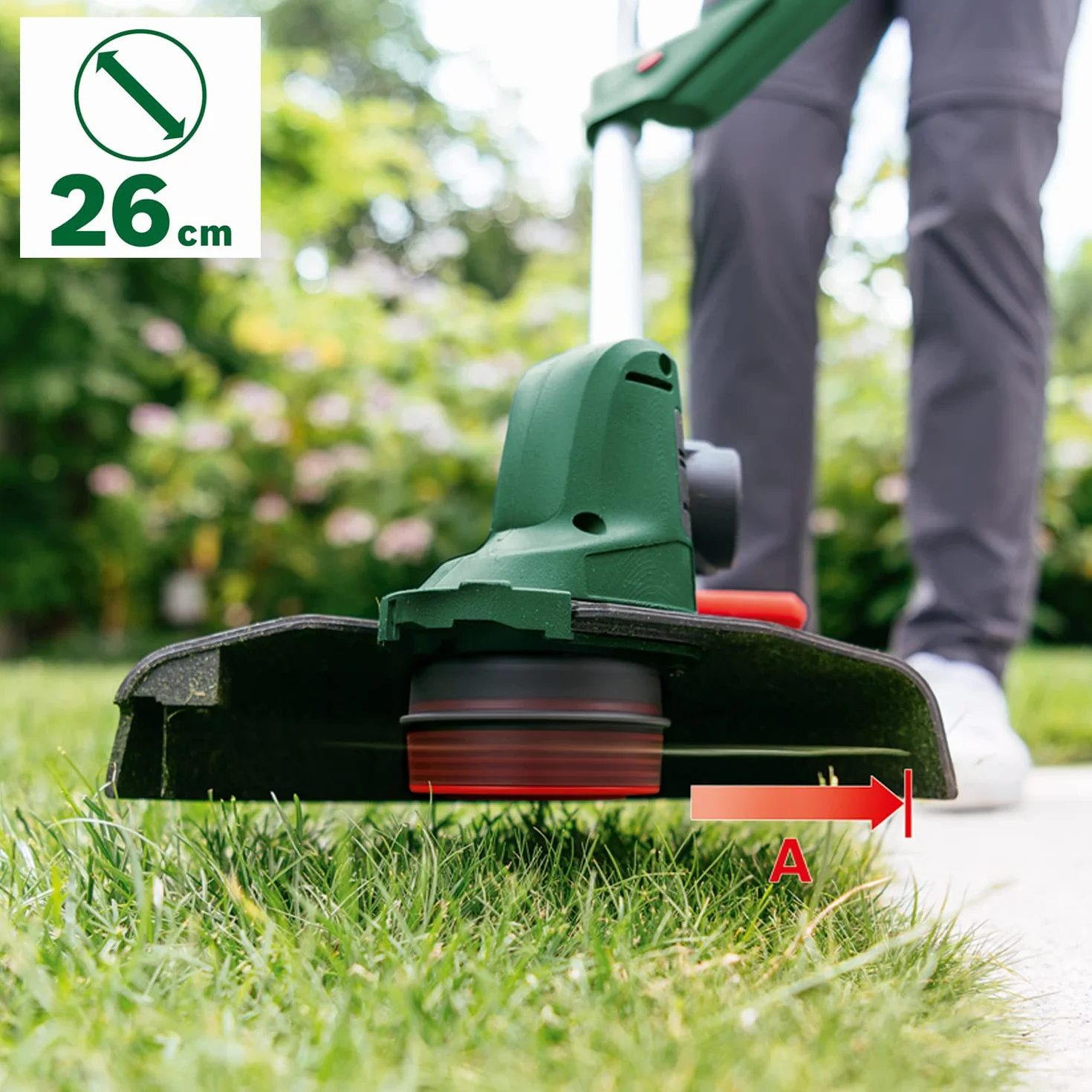 Bosch Universalgrasscut Akumulatorowa Podkaszarka do Trawy, Zielony, 26 cm