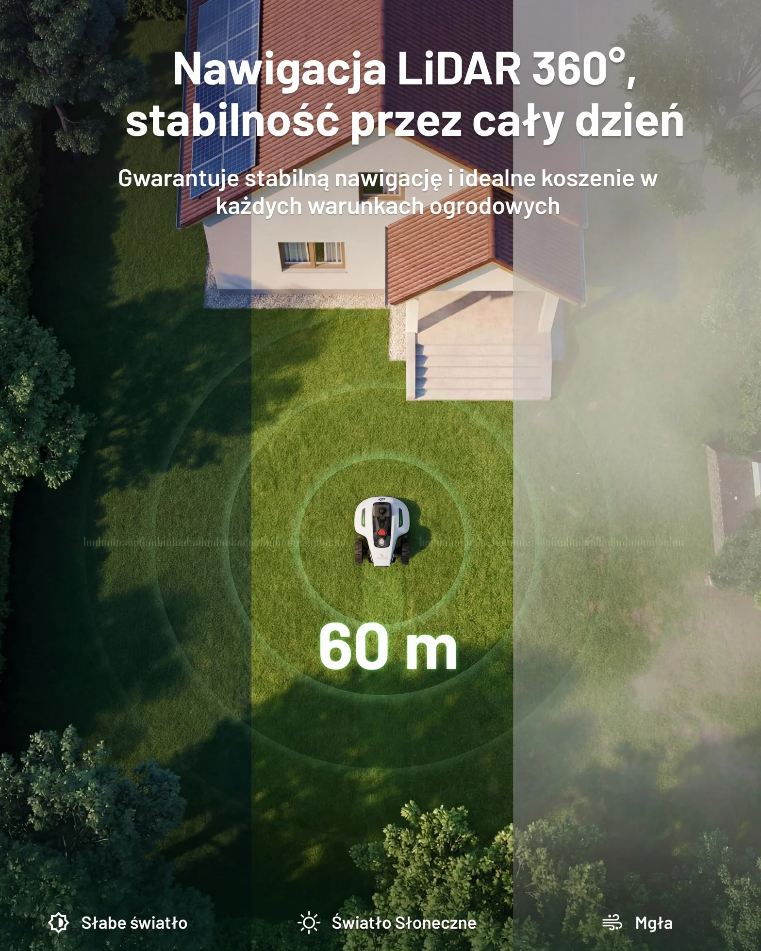 MAMMOTION YUKA mini 2 1000 Robot Koszący bez Kabla Ograniczającego, 1000 m², Nawigacja 360° LiDAR + Kamera AI, Wykrywanie 300 Przeszkód, DropMow