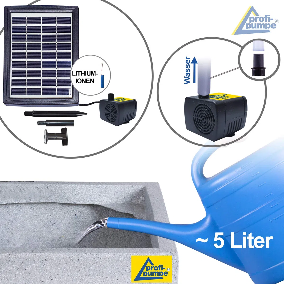 Solarna fontanna ogrodowa z oświetleniem LED, dekoracja ogrodowa, pompa z żywicy poliestrowej