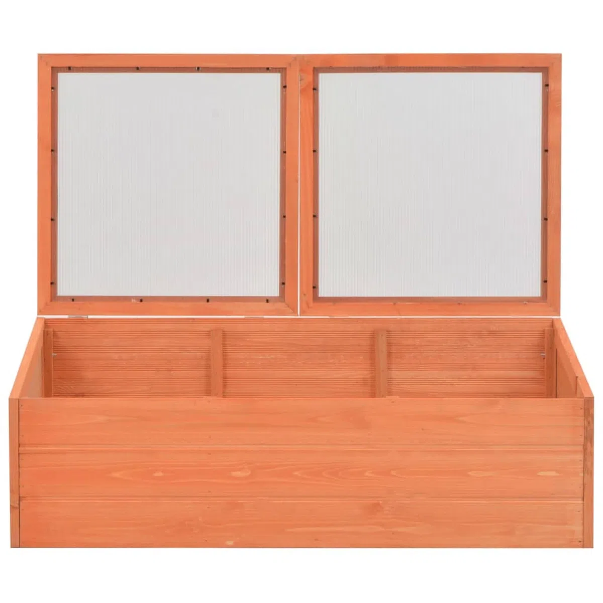 Inspekt 100 x 50 x 34 cm, z drewna i płyty PC, wytrzymała szklarnia z pokrywą na zawiasach, idealna do ochrony przed mrozem młodych roślin na wiosnę