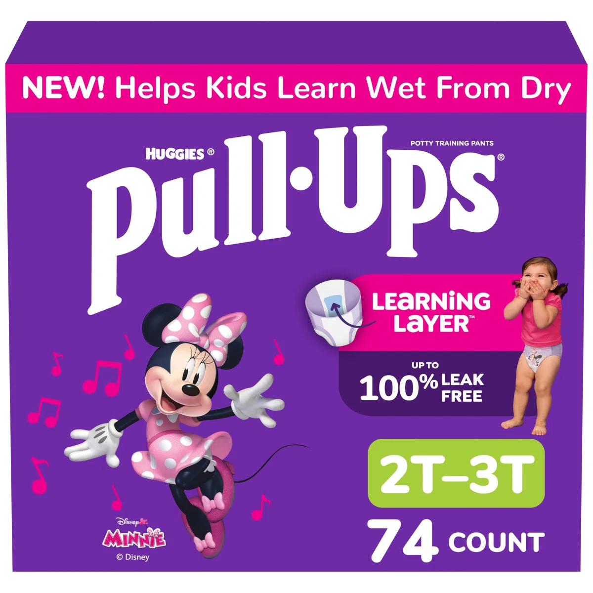 Pull-Ups Girls' Potty Training Pants, 2T-3T (16-34 lbs), 74 Count