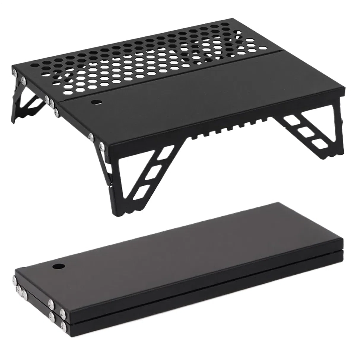 Składany ruszt do grilla ogniskowego ze stopu aluminium, wielofunkcyjny stojak do gotowania na świeżym powietrzu, grille, piknik, patio, imprezy, wędrówki, przenośne akcesoria do grilla