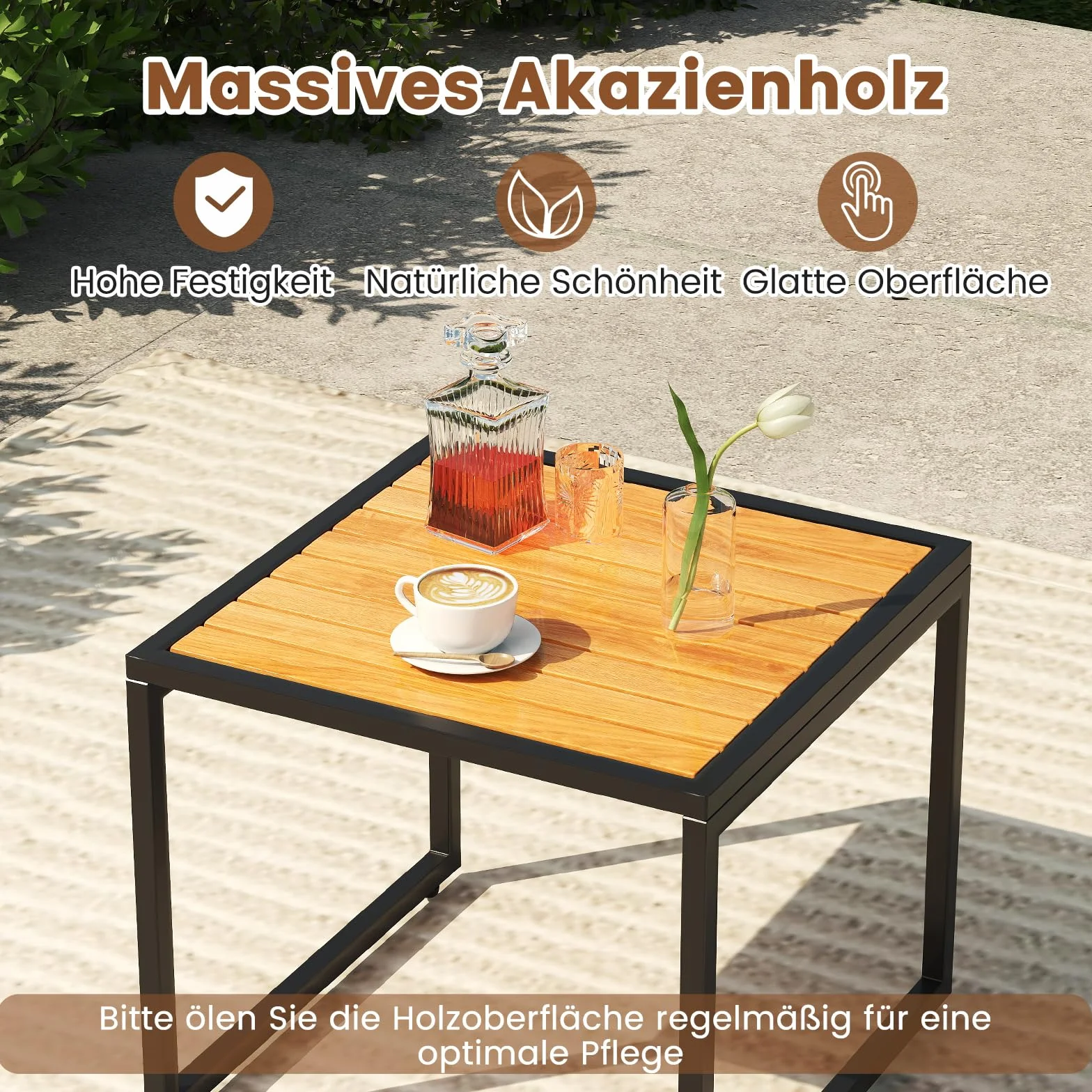 COSTWAY 5-częściowy zestaw mebli ogrodowych z rattanu, meble balkonowe, zestaw z 2 krzesłami z poduszkami, taboret i stół, meble tarasowe, zajmujący mało miejsca zestaw ogrodowy ze składanym oparciem