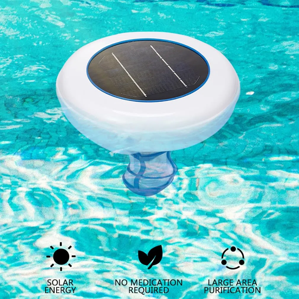 Solarny jonizator basenowy – zasilany energią słoneczną oczyszczacz wody i środek czyszczący do basenów i spa, idealny sprzęt do czyszczenia fontann