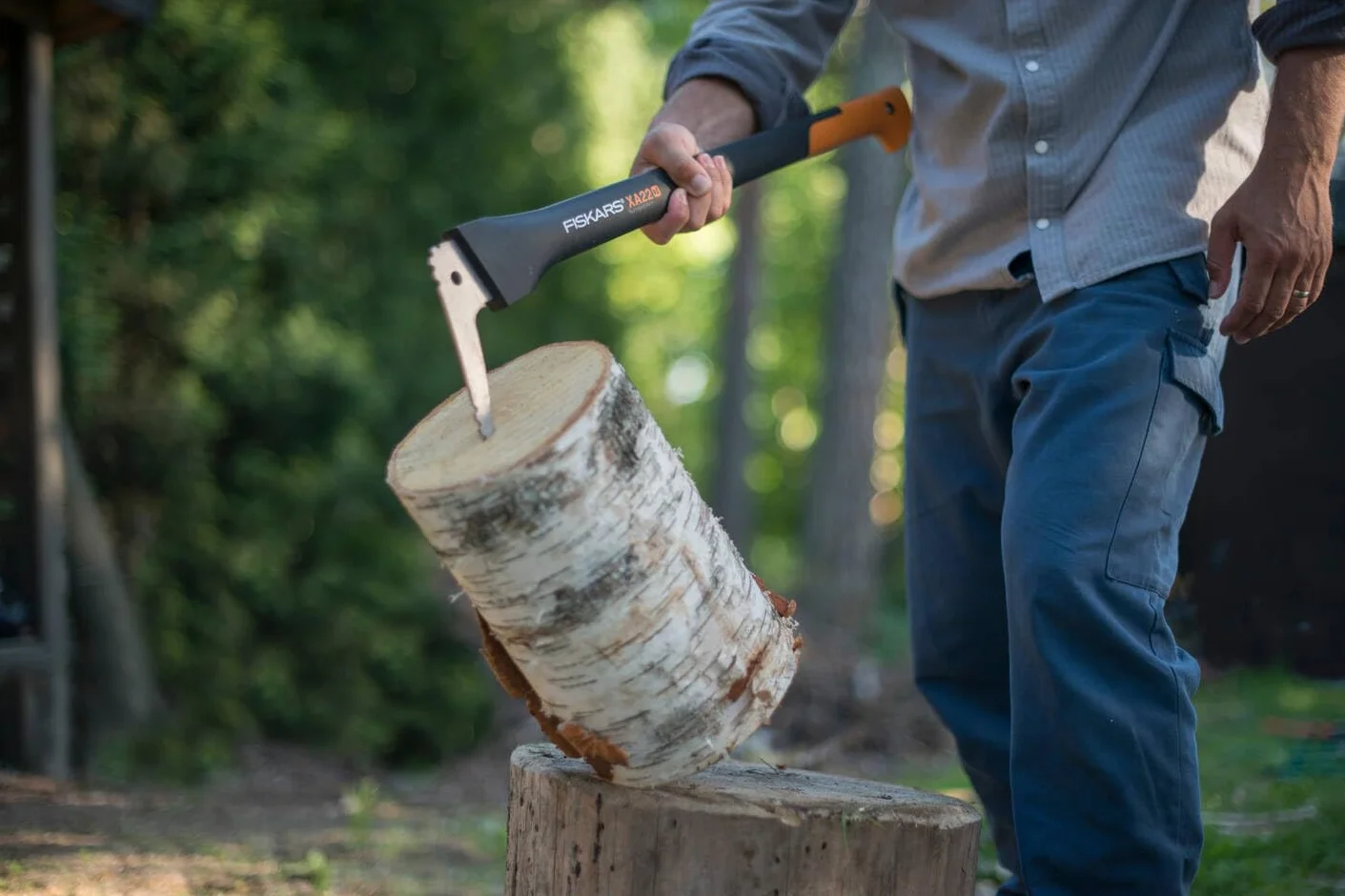 Fiskars Saper ręczny do obróbki drewna, długość: 78,5 cm, ostrze z hartowanej stali/rękojeść z tworzywa sztucznego wzmocnionego włóknem szklanym, osłona ochronna w zestawie, czarny/pomarańczowy, Wood