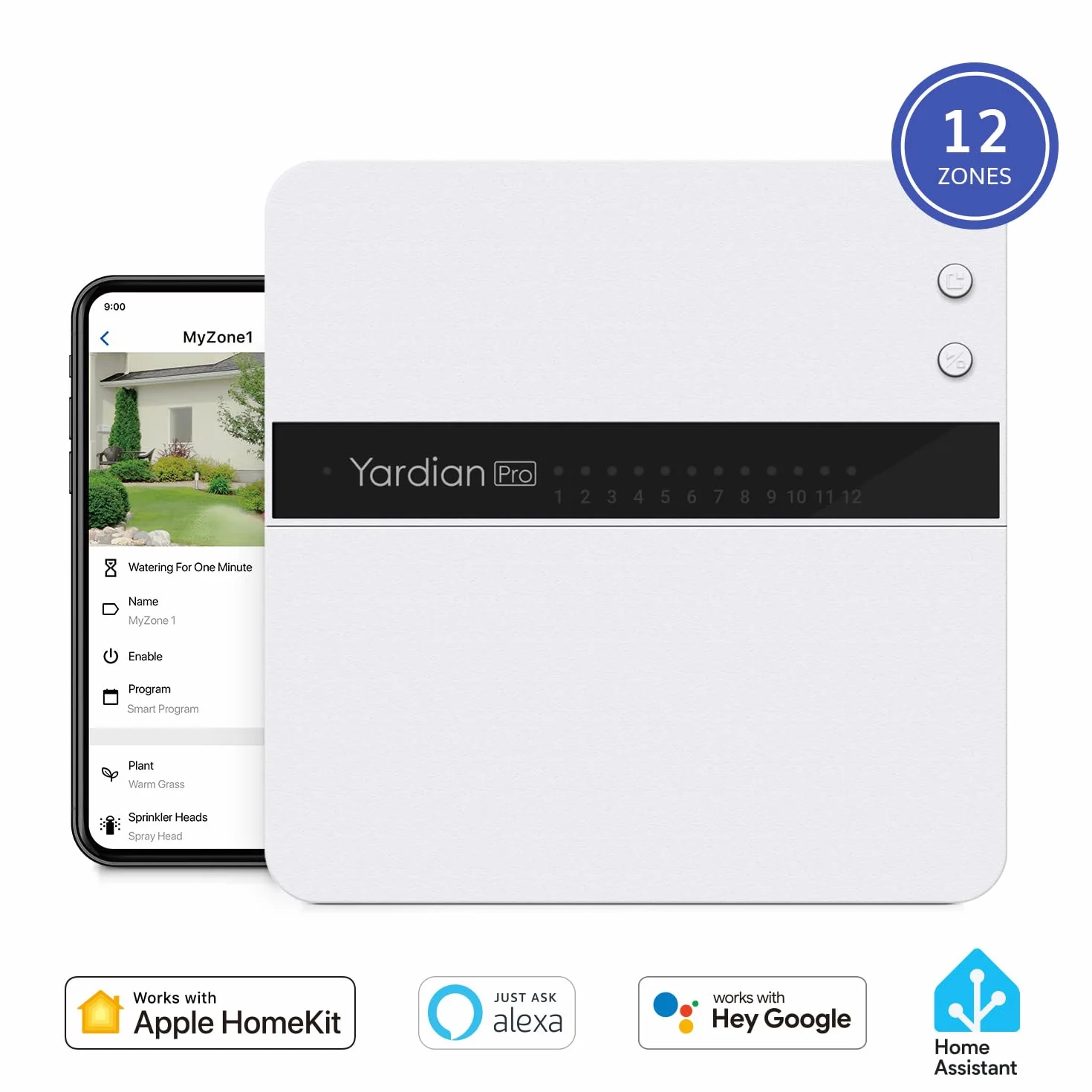 Yardian Pro Inteligentny Sterownik Nawadniania 12 sekcji Apple HomeKit Wi-Fi Ethernet