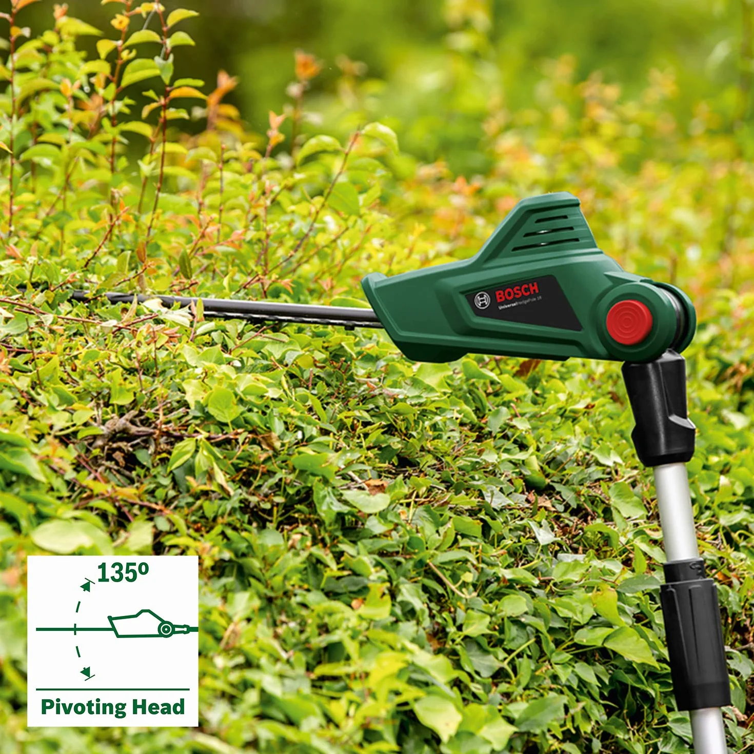 Bosch Home and Garden Akumulatorowy sekator teleskopowy UniversalHedgePole 18 (1 akumulator, system 18 V, w kartonie)