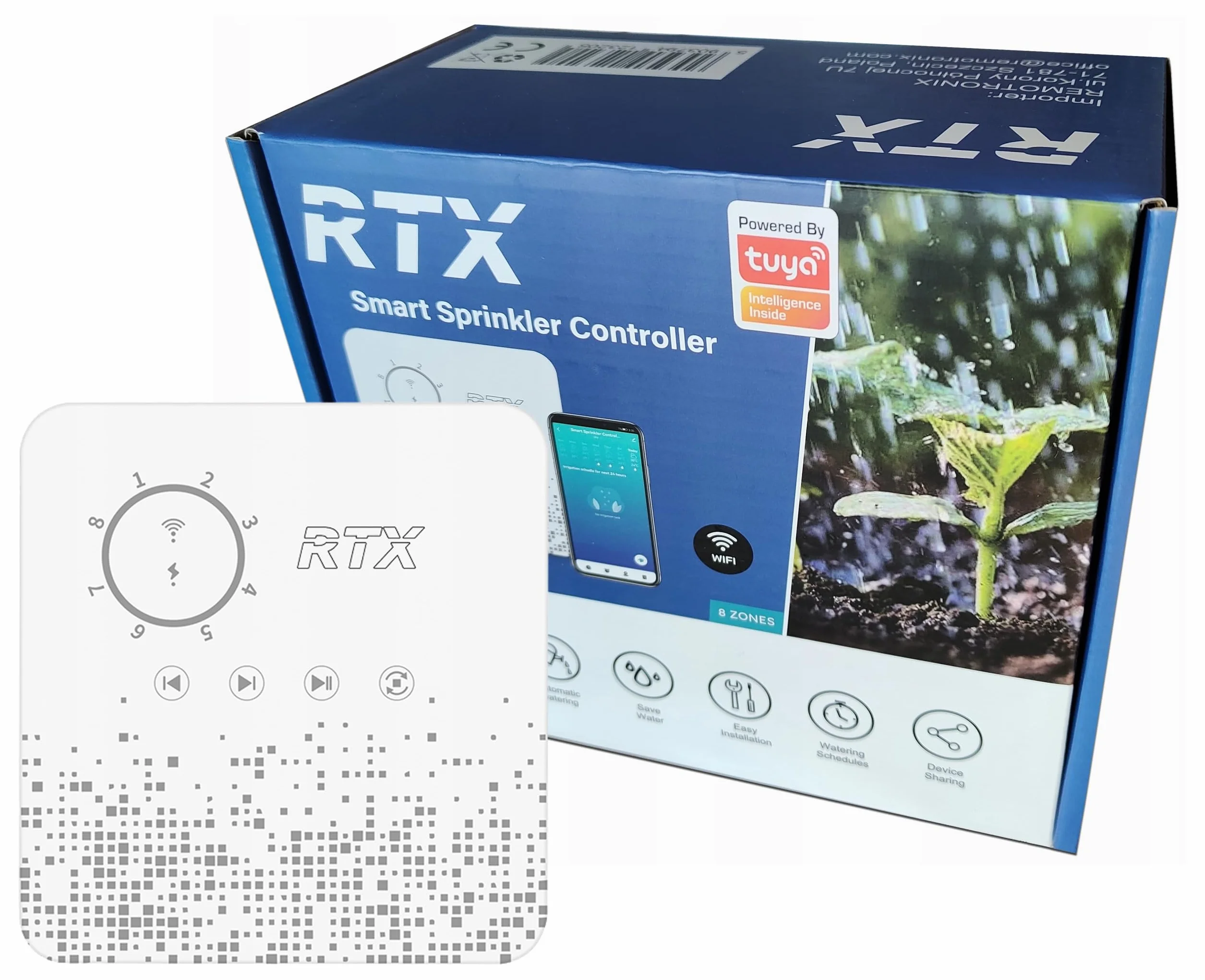 RTX TUYA WiFi 8 stref nawadniania ogrodu