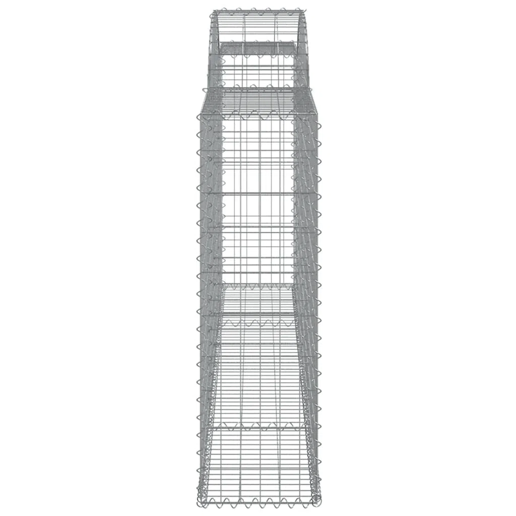 Kosze gabionowe łukowe 10 szt. 300x30x100/120 cm żelazo ocynkowane | Drut odporny na korozję 3,5 mm, haki wzmacniające, wypełnienie kamieniem lub żwirem, zastosowanie w ogrodzie na patio