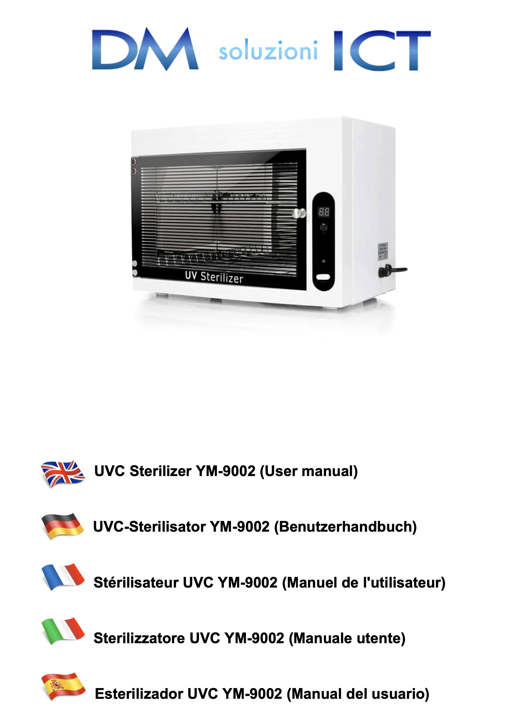 Profesjonalny sterylizator UV, lampa ozonowa UV-C + O3, dwie półki, duża pojemność (9 litrów)