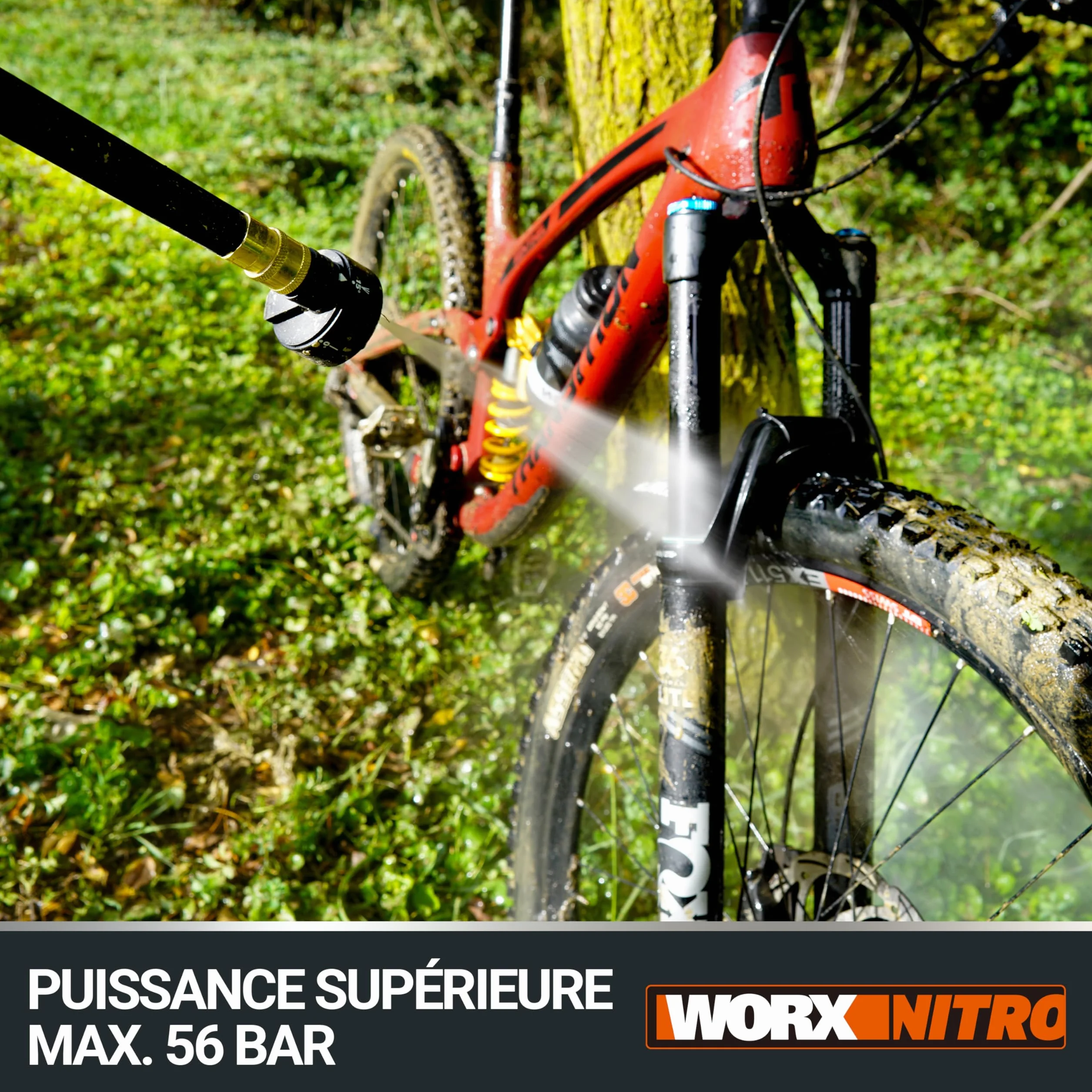 Hydroshot 20 V MAX myjka ciśnieniowa | WORX Nitro | PowerShare | czyszczenie tarasów i mycie samochodów | maks. 56 barów | 220 l/h | łącznie z akumulatorem 4,0 Ah i ładowarką | WG633E