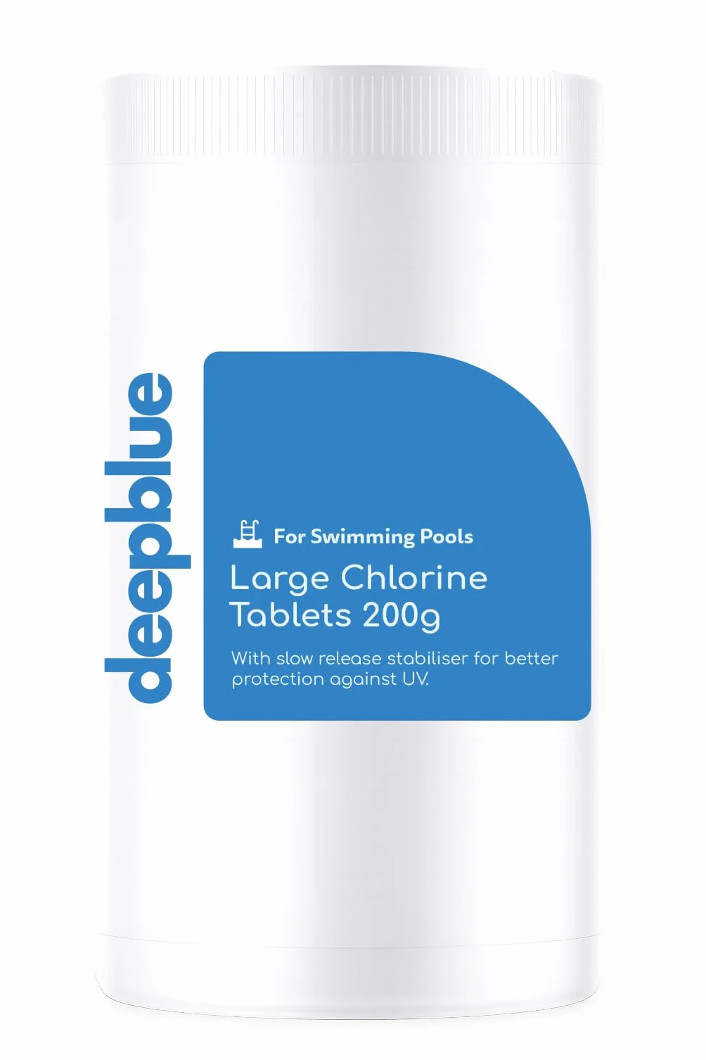 Deep Blue Professional - 200g Stabilised Chlorine Tablets 1kg Slow Release | Made in UK | Swimming Pool & Spa Water Care for Regular Pool Maintenance and Water Clarity Support