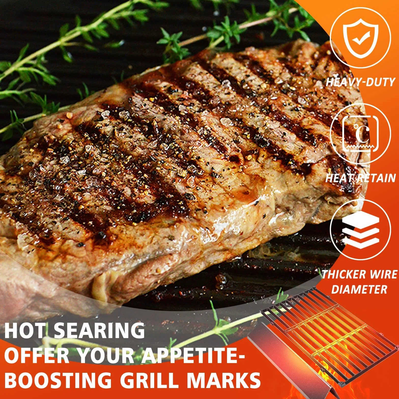 GFTIME Grill do grilla Weber Spirit E210 E220 S210 S210 S210 S220 (z przednimi gałkami palnika) – emaliowana osłona palnika i żeliwny ruszt grillowy, zamiennik do Weber 7635,7637