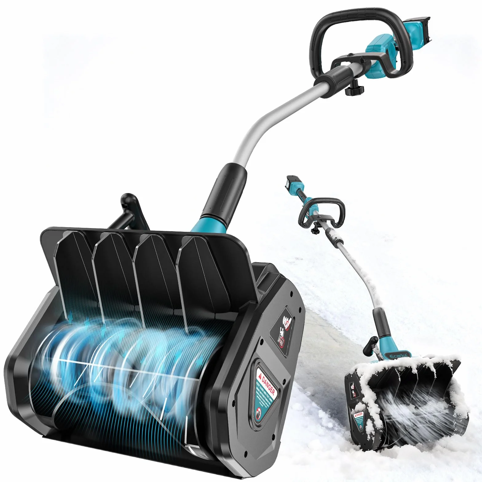 Ecarke Akumulatorowa odśnieżarka 18 V 1000 W bezszczotkowy 33,5 cm 20 cm 7-8 m 30°