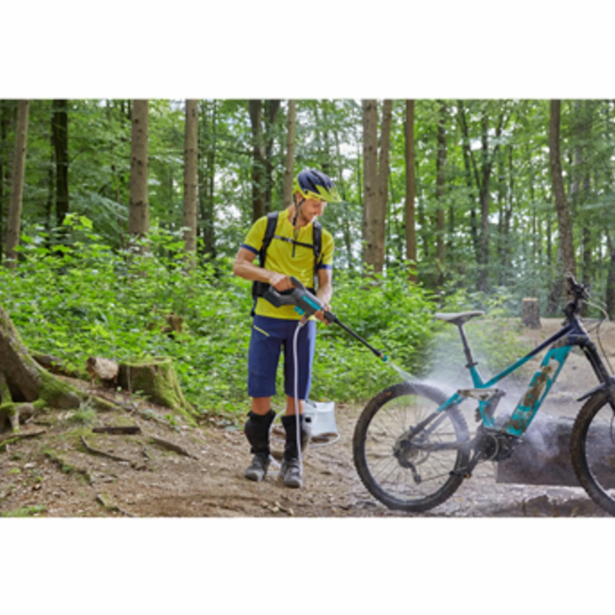Gardena Akumulatorowa myjka średniociśnieniowa AquaClean 24/18V P4A – bez akumulatora: Regulowane ciśnienie wody, Dysze, Trzy tryby czyszczenia, przenośne narzędzie do użytku na zewnątrz (14800-55)