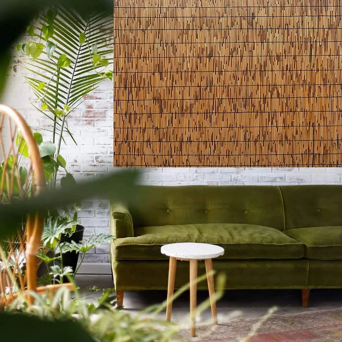 Ogrodzenie bambusowe w rolce, na panele ogrodowe, dekoracje tarasowe i ochronę balkonu, 110 x 350 cm