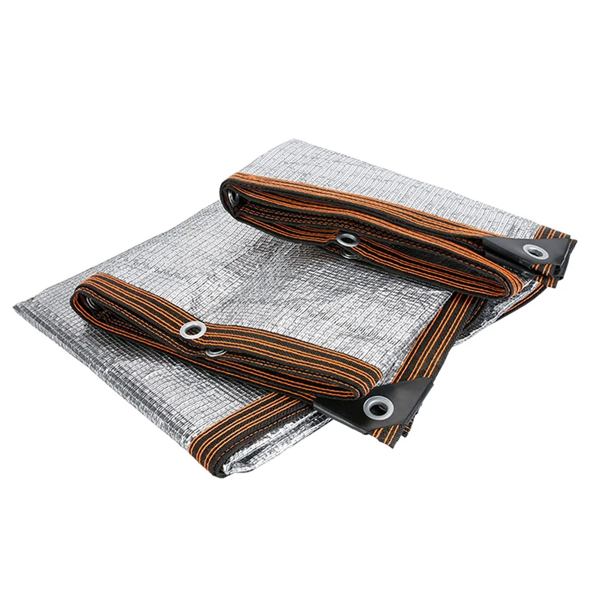 Aluminiowa tkanina klosza, 99% panele materiałowe z oczkami do szklarni roślinnej ochrona przeciwsłoneczna tkanina siatkowa tkanina odblaskowa plandeka, gruba, HDPE (rozmiar: 2 × 5 m)