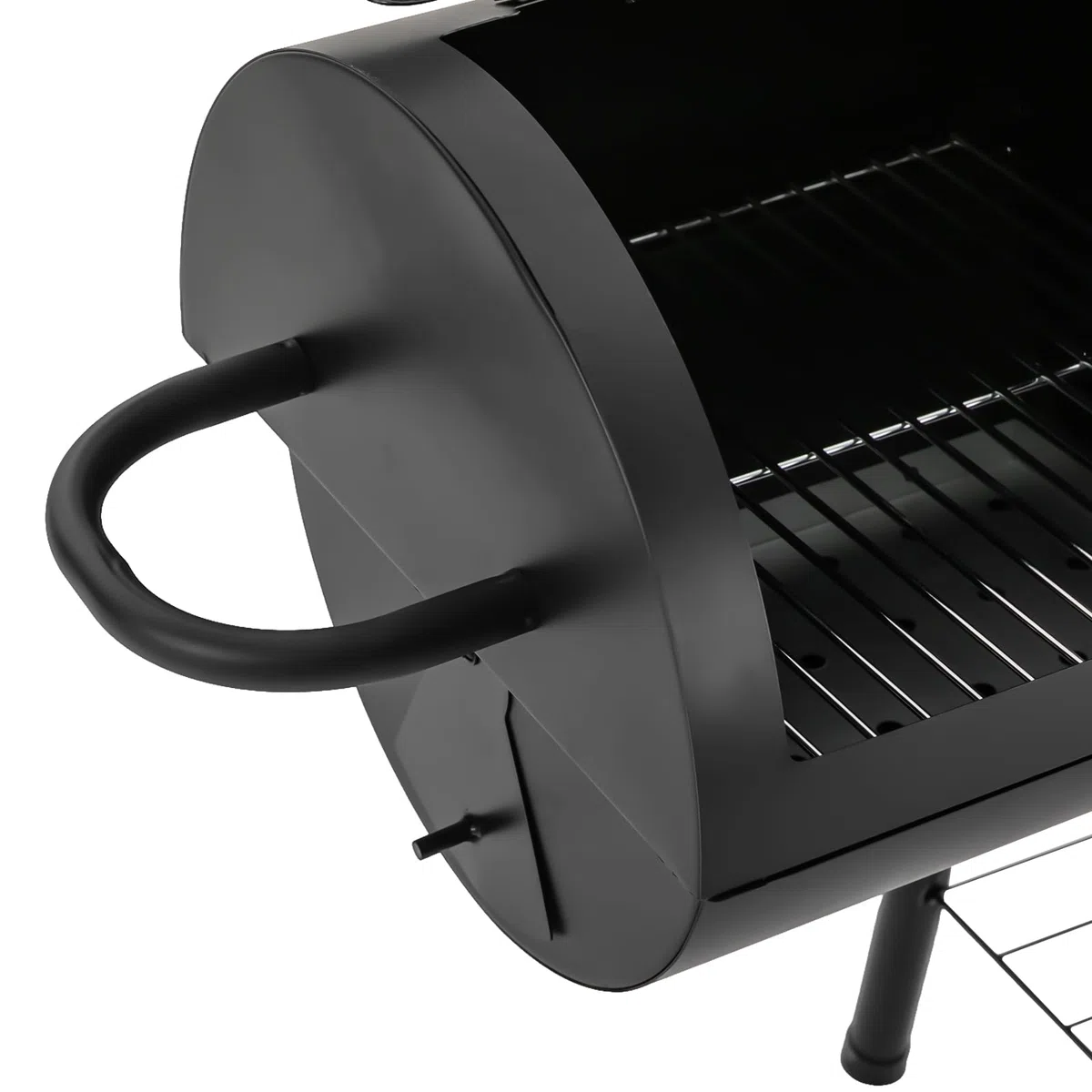 Grill na węgiel drzewny, regulowany grill stojący z pokrywą, kwadratowy grill ogrodowy z żelaza, do ogrodu, na kemping, taras, ruszt do grillowania, grill na węgiel drzewny, 147 x 70 cm