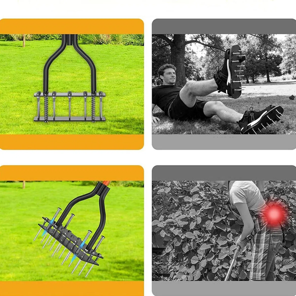 Narzędzie Do Aeracji Trawnika Automatyczne Usuwanie Ziemi I Liści | Metalowy Aerator do Trawy na Podwórko Do Pielęgnacji Trawy Na Podwórkach Polach Golfowych Parkach Wiosną I Jesienią